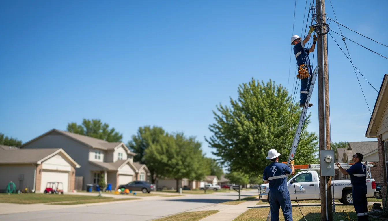 Residential electrician providing installation services in Mount Vernon, AR